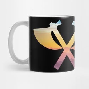 Crossed Axes Bright sky Mug